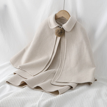 2020 new girls double-sided cashmere coat childrens clothing baby cloak vest two-piece childrens coat
