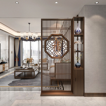 New Chinese Solid Wood Screen Partition Living Room Home Decoration Fu Character Shelf Entrance to the family Xuanguan Layer Shelf Brief Hyundai