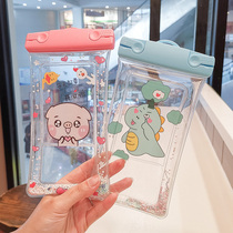 Mobile phone waterproof bag with touch screen air bag sealed swimming spa equipment Cartoon Send Takeaway Mobile Phone Cover Universal