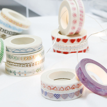  Washi tape Creative DIY notebook love sticker decoration Korean small fresh bow hand-torn tape