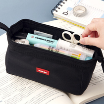 Simple girl pencil case Primary School students ins Japanese high school students large capacity Net red stationery box boys junior high school multi-function pencil box high school female advanced sense Japanese style 2021 new popular