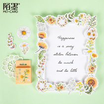 Hand Ledger Stickler Daisy Small Fresh Plant Flowers Diary Decoration Handbooks Ben Sub Material Art Sunflowers Appliquer