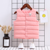  New autumn and winter down cotton vest girls Korean foreign style female baby winter children spring and autumn vest vest