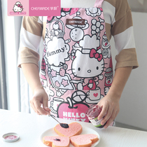 School kitchen HELLO KITTY (HELLO KITTY) apron Korean fashion kitchen waterproof adult female male kitchen home