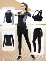 Gym sports suit womens autumn and winter new sexy fashion beginner quick-drying running professional yoga suit plus size