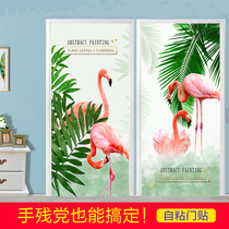 Self-adhesive door stickers Nordic creative room door decoration cartoon waterproof wardrobe cabinet stickers whole refurbished bag door stickers