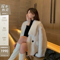 CC fur amiu girl Spain Tuscany real fur fur coat female winter New