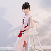 Children baby little virgin girl Cheongsam dress Summer Zhongda virgin retro Cheongsam Summer foreign style Chinese style spring and autumn
