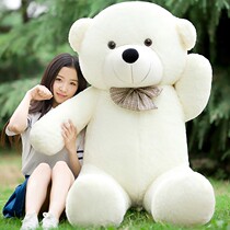 White bear fur Polar bear doll Large lying bear long pillow doll ragdoll mini white bear