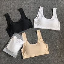 Foreign trade day single spring and summer cool ice silk mesh seamless integrated insert half-body vest bra sports bra