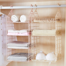 Multi-layer household hanging wardrobe storage rack wardrobe underwear shoes rack dormitory storage bag hanging basket hanger