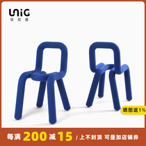 UNIJU丨Designers Personality Creative Chair Bold Bold Dining Chair Makeup Stool Memphis Italian Style