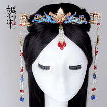 Xiaomoyin off-burning Lan Ming pick brand jewelry DIY material package Phoenix hair crown Hanfu headdress hair cactus