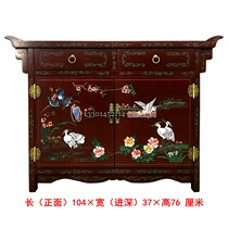 Yangzhou lacquerware Factory Neoclassical lacquer art home decoration a variety of engraved paint traditional warped head entrance decorative cabinet customization