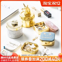 Nordic style ins jewelry storage box simple ceramic storage tank creative girl heart desktop decoration ornaments