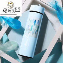 Girls boys high school students thermos cups male students Korean personality simple women drink water convenient ladies cups