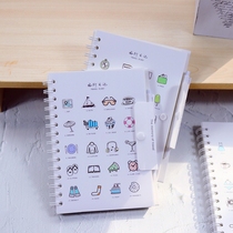 South Korea A5 coil Bennotebook small Qing New side Turning Thickened Student Carry-on Travel Plan Mark of the Day
