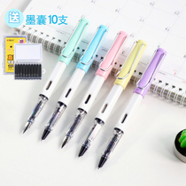 Pen Pen Girls cute hipster students with replaceable ink bag primary school children practice writing just pen