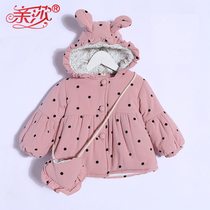 Winter new girl cotton clothes womens cotton padded jacket with cotton padded jacket Thickened Cotton Padded Jacket Baby Boy Cotton Clothes