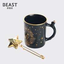 THEBEAST FAUVIST Star MUG Ceramic cup with tea leakage Couple water cup Light luxury birthday gift