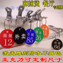 Malatang number plate clip a pair of acrylic name brand custom pendant clothes drying clip soldiers call number plate