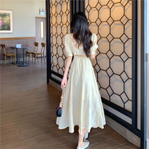 Herben gentle and windy with a dress and children Xias child Xia Xiaotahe waist display slim temperament ultra-fairy-style first love long dress