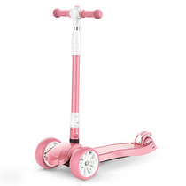 Childrens scooter 3-6-14 years old shaking sound roller scooter slide scooter Childrens three-wheeled four-wheeled folding flash stroller