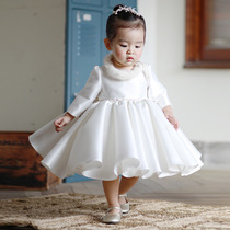 Girl Gown Dress Children Princess Dresses Small Flowers Child Marriage Yarn New Year Birthday Catch of the week Performance in a fluffy dress