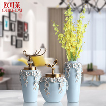 New Chinese ceramic vase TV cabinet living room home decoration sample room porch wine cabinet creative light luxury ornaments