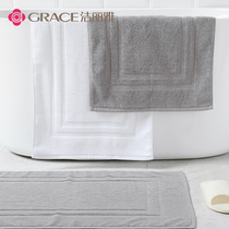 Jielya five-star hotel bathroom cotton floor non-slip toilet absorbent floor mat thickened door Household Mat