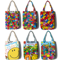 Mr men and littles Missy Missy Miss Shopping Bag Canvas Girl Portable Single Shoulder Bag bag