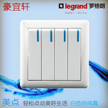 TCL Roglang Beauty Point Four Double Control Switch Four Open Double Control Four Liens Dual Control Switch 86 Type