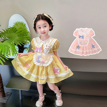 Girls Lolita skirt princess skirt childrens dress high-quality texture childrens Lolita small fragrance French trend