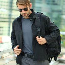 Longya cold front tactical soft shell jacket mens casual simple lightweight jacket Micro-elastic breathable spring and Autumn iron blood Jun character