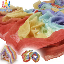 Waldorf Life Museum Thailand teacher Abhisiree works seven colors (Rainbow) cotton cloth about 320 * 85cm