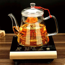 Induction cooker special heat-resistant glass steaming teapot Bubble tea health pot thickened large capacity handmade tea set