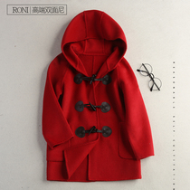 Childrens double-sided cashmere coat 2020 new recommended boys and girls woolen coat medium-long Korean style