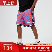 ZONOS 2021 summer new color striped five-point pants mens vintage print loose sports casual shorts