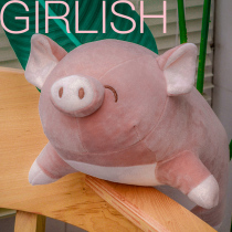 Cute super soft lying pig plush toy Piggy doll doll Big doll Bed holding sleeping pillow girl