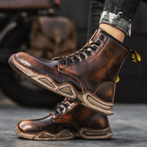 Martin boots mens high-top British style plus cotton winter increase high-top 2022 new spring and autumn casual trendy shoes