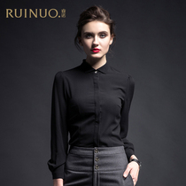 Renaissance Shirt Women Worker Outfit Fashionable Slim Workwear Casual Business Solid Color Long Sleeve Tops White Collar Formal