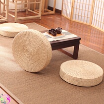 Cushion meditation mat Buddha mat kneeling mat straw tatami mat on the ground rattan futon cushion cushion pupupupupaw straw thickened