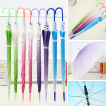 Environmental protection gradient transparent umbrella Solid color thickened gradient color umbrella Fashion creative advertising gift umbrella customization