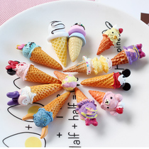 Simulation resin Steinzi Mickey Mouse ice cream cone accessories DIY refrigerator paste cream phone case material