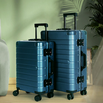 EAZZ all aluminum magnesium alloy rod box 20 inches women metal travel case 28 inch mens hard suitcase