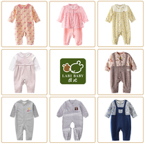 Rabbi baby clothes spring and summer new baby ha clothes boy long sleeve jumpsuit girl full open one-piece clothes climbing suit