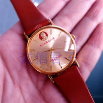 Stock foreign trade export pure copper shell Deng Xiaoping memorial watch round mirror quartz watch Chairman Mao leather belt watch