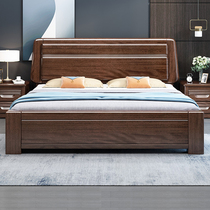 Gold Silk Sandalwood Solid Wood Bed 1 8 m Double Bed Modern Chinese Style Brief About 1 5m Main Sleeper Flower Storage Bed Wedding Bed