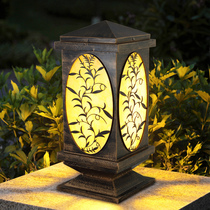LED column lamp outdoor waterproof outdoor landscape lawn courtyard electricity villa garden wall new Chinese custom-made