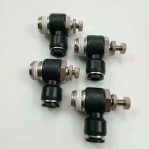 Pneumatic air pipe quick and Quick insert thread elbow throttle valve pressure regulating valve joint-4 6 8 10 12 16 mm